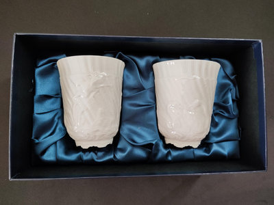 盒裝德國Meissen麥森-天鵝水杯(一對)，一級品 (未使用)