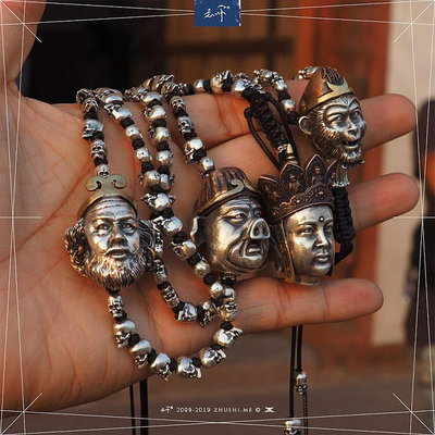極致優品 主師原創設計印度西游行108顆羅漢珠項鏈念珠純銀實心佛頭項鏈 YS2973