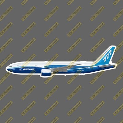 波音 777-200LR 出廠塗裝 擬真民航機貼紙 尺寸165mm