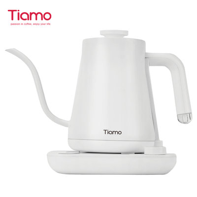 Tiamo咖啡生活館【HG2444】Tiamo KS06T01 電子溫控細口壺 600ml 110V -白