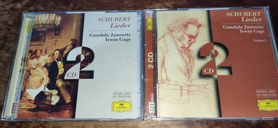 文本齋 Janowitz Gage Schubert Lieder 舒伯特 藝術歌曲集 VOL 1~2 4CD DG