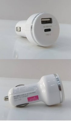 【野豬】全新神腦貨 MEGA KING (USB A+Type C) LTA-5034 3.4A快充 雙輸出車充頭 白色