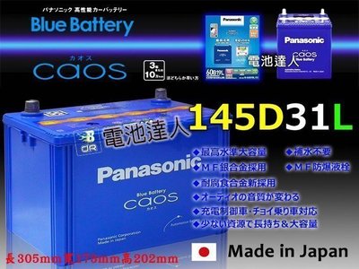 【勁承汽車電池】Panasonic 國際牌銀合金 SANTA FE 2.7柴油 145D31L 充電制御135D31L
