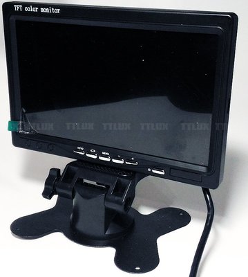 7吋LCD螢幕(車用監視器 顯示器 倒車螢幕 24V大車) AV頭