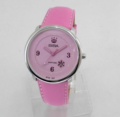 【幸福媽咪】網路購物、門市服務 BIBA 碧寶錶 藍寶石 花樣女孩 石英錶 粉色-36mm 型號:B721S023P