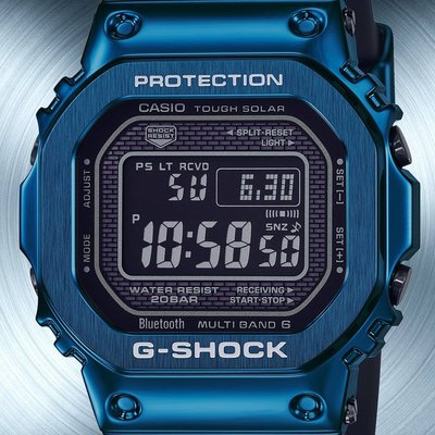 黑藍全新 G-SHOCK GMW-B5000G-2D 卡西歐 藍色 樹脂錶帶