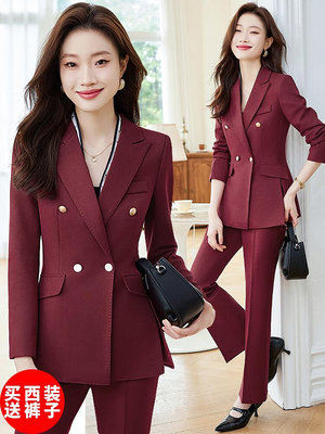 職業西裝套裝女春秋新款時尚韓版高端職場通勤正裝小西服外套