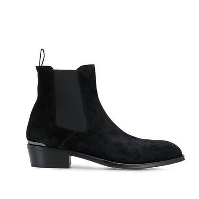 Alexander McQueen 黑色麂皮跟靴