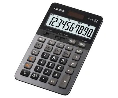 【威哥本舖】Casio台灣原廠公司貨 JS-10B 實用桌上型10位元計算機 專業計算機 稅金計算 匯率計算
