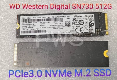 【WD Western Digital SN730 512G 512GB 】PCIe3.0 NVMe M.2 SSD