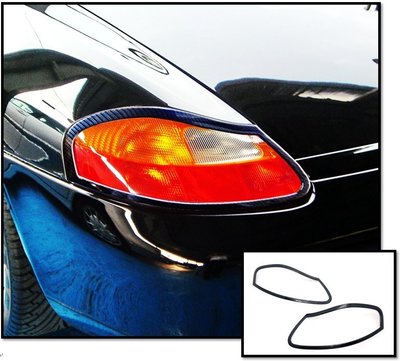 圓夢工廠 Porsche 保時捷 Boxster 986 1996~2004 卡夢 碳纖紋 後燈框 尾燈框 車燈框飾貼