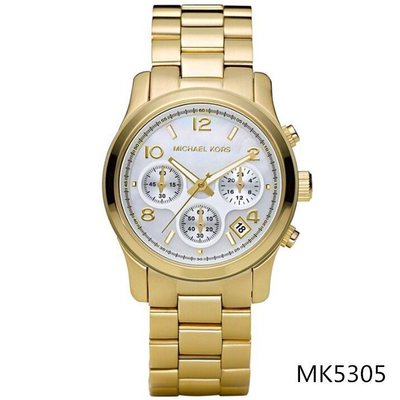 MICHAEL KORS 時尚圓盤剛鏈鋼帶MK手錶三眼女士腕錶MK5305