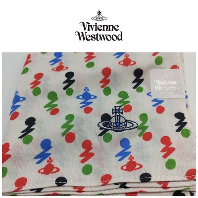 【皮老闆二店】新古真品 Vivienne Westwood 手帕 手絹 擦汗巾 狀況不錯 Z799