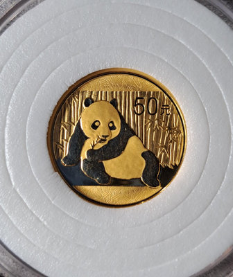 2015年 1/10盎司 熊貓金幣，999純金十分之一盎司，