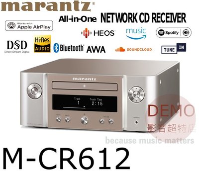 ㊑DEMO影音超特店㍿日本Marantz M-CR612 金色 CD 網路收音擴大機 附中說