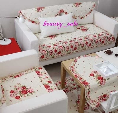 大紅玫瑰 絎縫拼布 沙發墊 坐墊 飄窗墊 瑜珈墊 90x70 cm