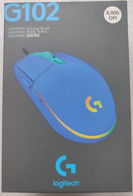 @淡水無國界@ Logitech 羅技 G102 LIGHTSYNC 6個可自定義按鍵 遊戲滑鼠 藍色 巨集 電競滑鼠