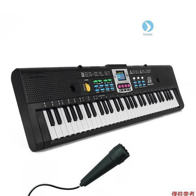 Tonetw 61 鍵數字音樂電子鍵盤多功能電鋼琴鋼琴學生用帶麥克風功能樂器