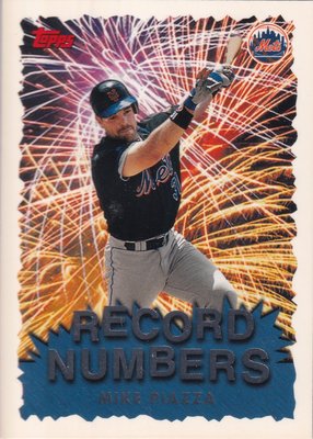 1999 Topps - Record Numbers #RN2 Mike Piazza 大都會