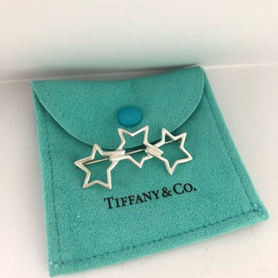 Tiffany & Co. 專櫃 真品 星星 五角星 star 造型 胸針 925 純銀 別針 正品 絕版 蒂芬尼 已送洗