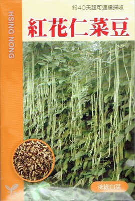 紅花仁菜豆 【蔬果種子】興農牌 每包約5公克