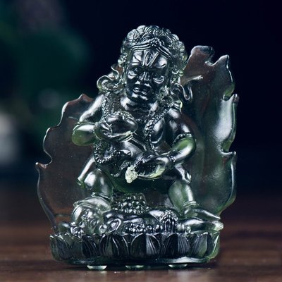 【熱賣精選】  琉璃佛像 藏傳密宗 五姓財神之一 黑財神 法像莊嚴（GA-1128）