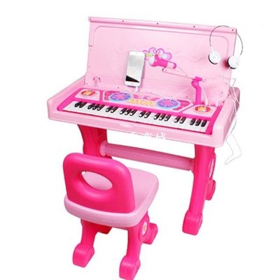 寶麗玩具朗朗之聲書桌學習琴兒童電子琴1405連接MP3功能話筒耳機【景秀商城】