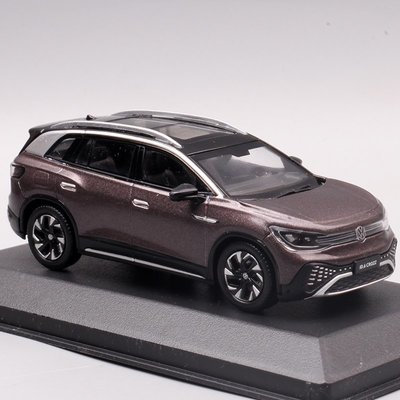 現貨汽車模型機車模型一汽大眾原廠1：43新能源ID.6 CROZZ合金SUV汽車模型禮物擺件福斯