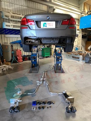 BMW 寶馬 F10 6缸 雙桶閥門 雙閥門 AK 4出尾飾 中尾段 排氣管 完工