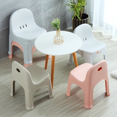 塑料小凳子靠背家用加厚小椅子成人矮凳25厘米茶幾熟膠30cm高凳子