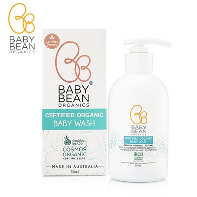 【澳洲 Baby Bean Organics】有機認證嬰兒沐浴洗髮露(250ml)