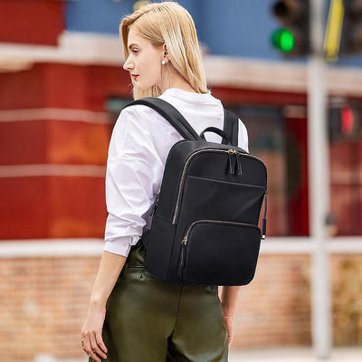 女後背包 商務通勤 13吋電腦後背包 筆電包 雙肩包 大容量防水休閒旅行後背包-寶藏包包