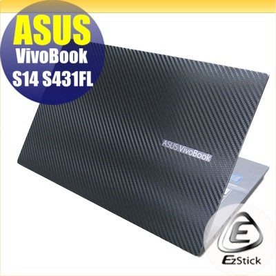 【Ezstick】ASUS S431 S431FL 黑色立體紋機身貼 (含上蓋貼、鍵盤週圍貼、底部貼) DIY包膜