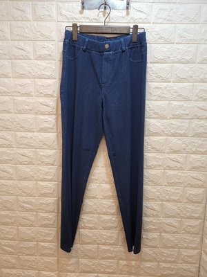 《Amy's shop》現貨～日本直購~日本品牌Gunze 超美夏季冷感skinny 藍色腰鬆緊牛仔褲~M/L號~現貨不用等