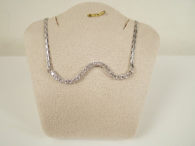 [卡貝拉精品交流] 60分天然鑽石項鍊 造型墜子 設計款 k金項鍊 生日送禮 情人節禮物 鑽石21顆