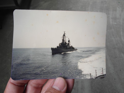 早期-海軍--陽字號軍艦---老照片---8.8x12.5公分----2