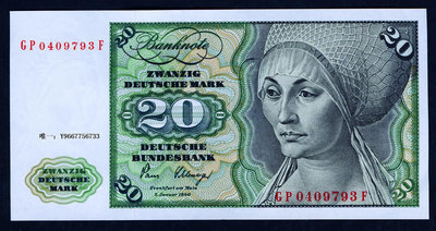 銀幣德國 1980年版 20馬克(畫家丟勒作品 圖爾肖像)  9.5成左右品相！