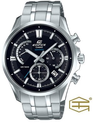【天龜】CASIO EDIFICE 時尚經典 藍寶石玻璃 三眼計時錶款 EFB-550D-1A