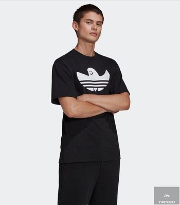 【Fashion™潮牌購】Adidas 幽靈 短t 愛迪達 大LOGO 短袖 黑白 GK2905