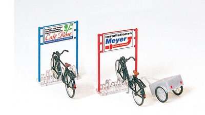 傑仲 (有發票) 博蘭 公司貨 Preiser 人物組 Bicyclestand bicycles 17163 HO