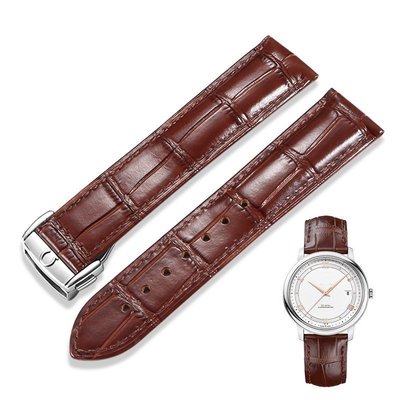 熱銷 好品質 歐米茄真皮錶帶蝶飛海馬300超霸男omega女原裝原廠手錶鏈配件20mm現貨