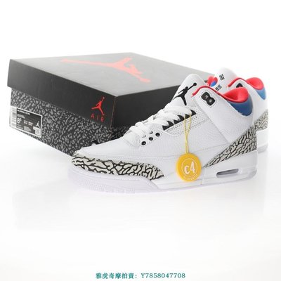 Air Jordan 3"Seoul"·AJ3“白水泥爆裂”百搭低筒氣墊籃球鞋　AV8370-100　男女鞋