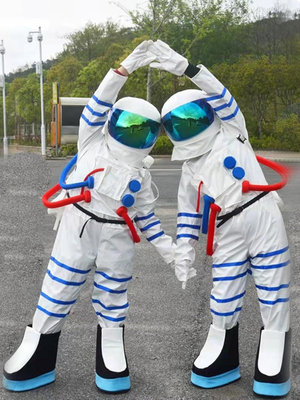 人偶服裝 白色宇航員人偶服裝太空服航天服舞臺道具宇航服卡通演出服裝出租