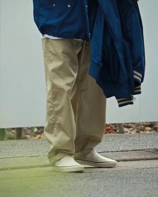 nanamica.日本紫標系列 機能混紡面料 斜紋寬錐形褲休閒褲5302N