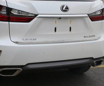 【頂級汽車精品】高品質 Lexus RX200T RX300 RX350 RX450H 專用 不鏽鋼 後飾條