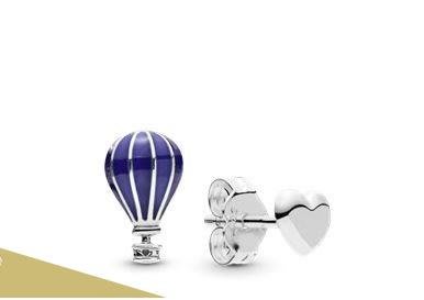 雅格時尚精品代購 Pandora 潘朵拉 琺瑯熱氣球耳環  925純銀 Charms 美國代購