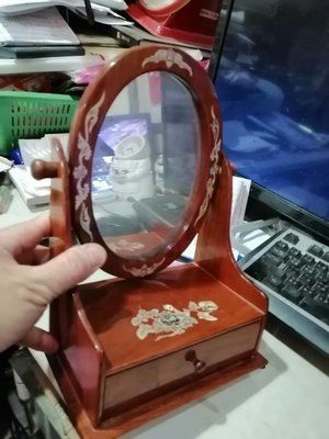 黃花梨木紅木製化妝鏡珠寶盒便宜賣990元超商取貨免運費只有一個