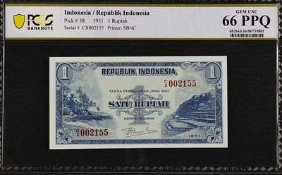 【二手】 幣圖一致，全新早期印尼1951，598少見232 紀念鈔 紙幣 錢幣【經典錢幣】