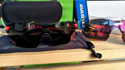 ~騎車趣~EXUSTAR E-CSG23-MRD 運動 太陽眼鏡 防風眼鏡 自行車眼鏡 可調鼻墊