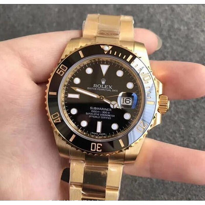 直購#Rolex 勞力士潛航者型系列m126618ln-0002腕表（包金黑水鬼）男士精品腕錶 休閒商務手錶 男錶